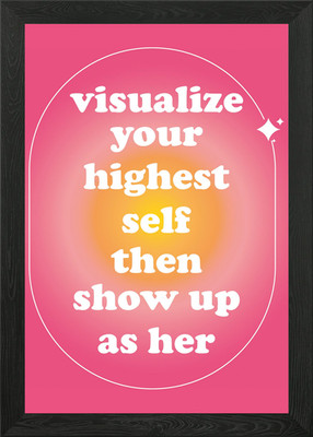 Visualize Your Ideal Self Framed Wall Art Poster Canvas Print Picture