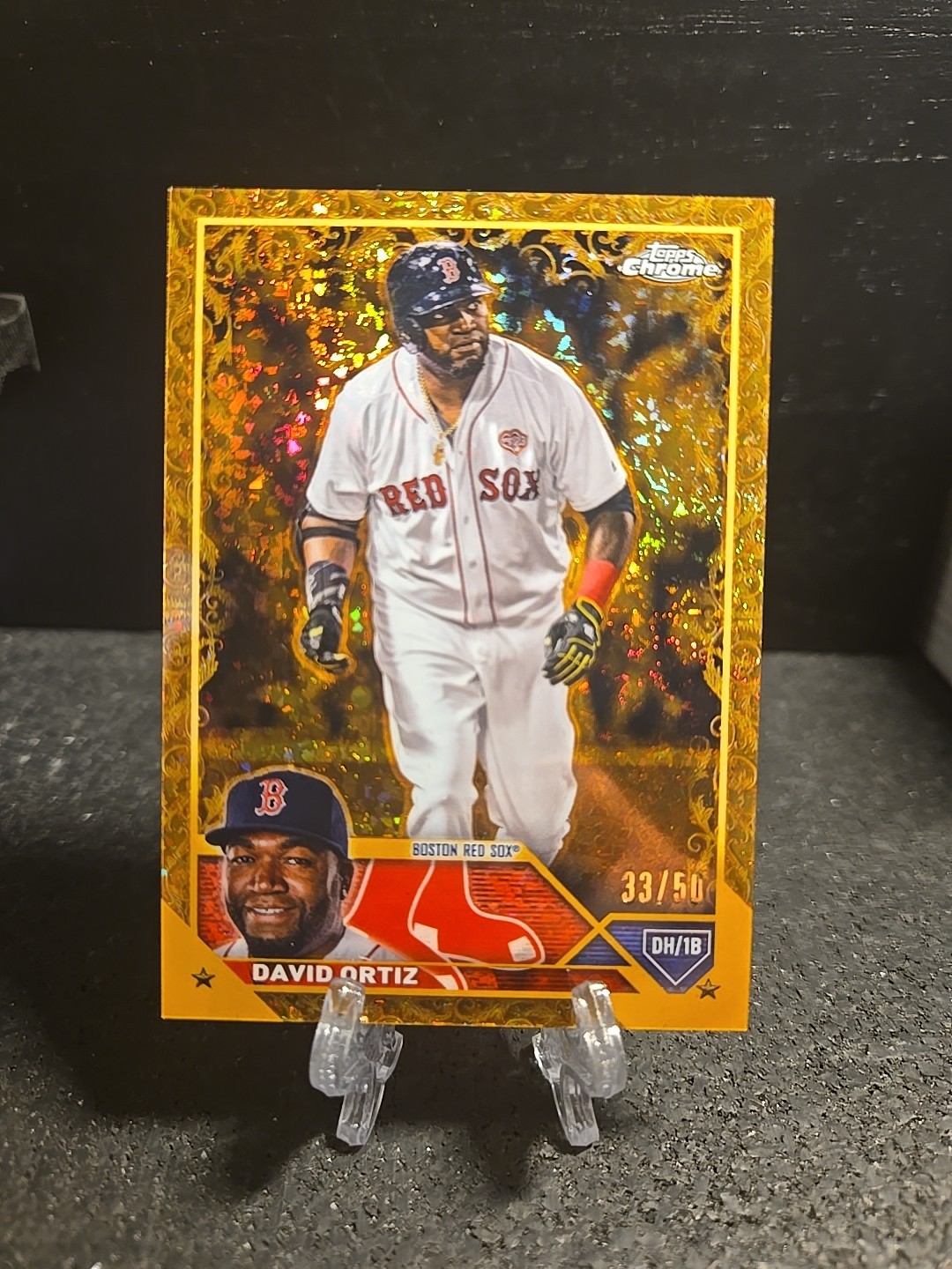 ⚾️2023 Topps Gilded Collection David Ortiz Gold Mini Diamond💎 /50 Red Sox🔥