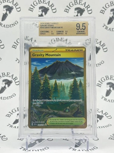 2024 Pokemon TCG Scarlet&Violet Surging Sparks #250 Gravity Mountain HR BGS 9.5