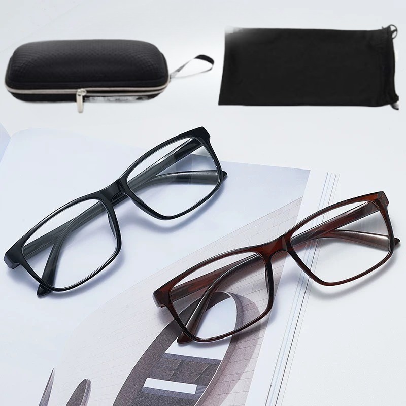 2 pairs of glasses 2 Pairs Metal Square Foldable Anti Blue Light Reading  main image 4