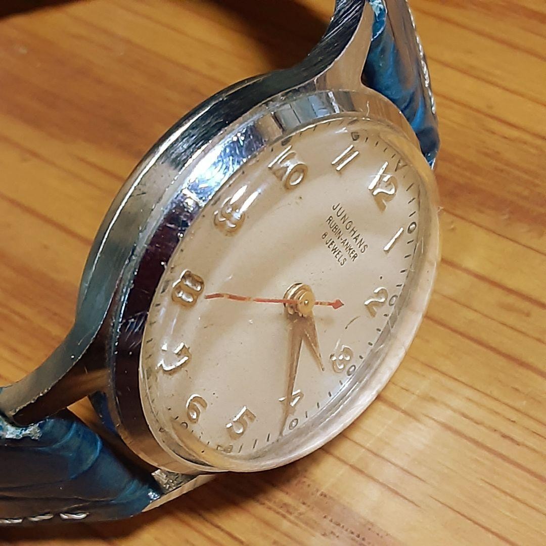 Red Hand Winding Junghans Men's Watch Manual RUBIN-ANKER Second Antique - vintagewatches.pk