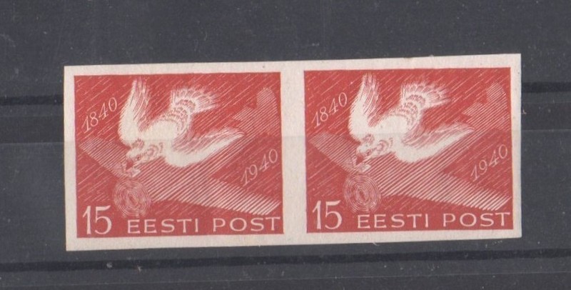 Estonian Postal Stamp 1940 Carrier Pigeon Scott #152 MH