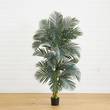 6.5  Artificial Triple Trunk Golden Cane Palm...