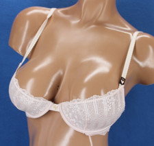 Victoria Secret Lace Underwire Unlined Demi Bra NWT Size 32B #H8798