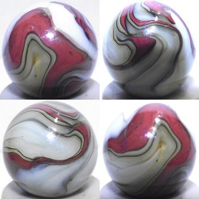 D.A.S. ~ ''HAWKEYE'' Run [w/Oxblood] Glass Swirl Marble [06/16/2017](0.75'')
