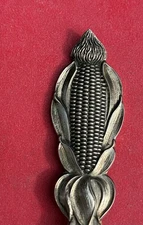 DES MOINES IOWA CORN Sterling Silver Souvenir Spoon