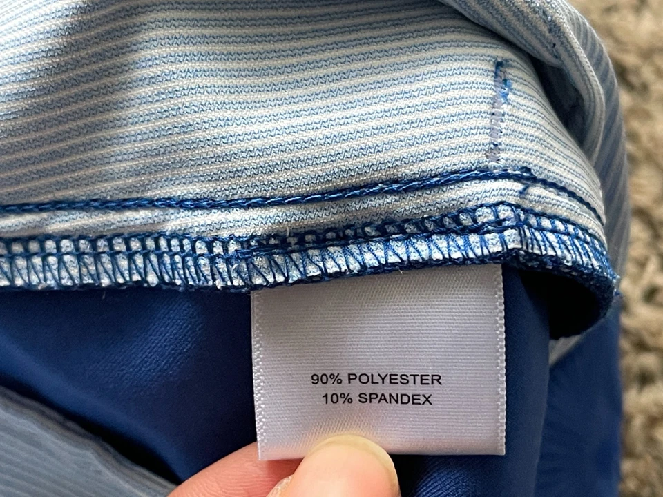 Pantalones Cortos Peter Millar Para Hombre 32 Azul Carrboro Fan Palm Sarga Golf 9" MS21EB84 Foto 3 de 4