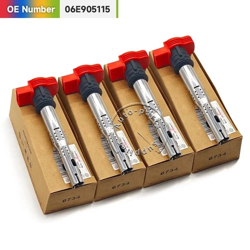 4PCS Genuine Engine Ignition Coil Pack For Audi A3 A4 A6 Q5 TT Q3 A5