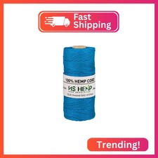 NS HEMP 100 Hemp Cord, Jewelry Making, 0.5mm, 120 Meters 400feet  13 Aqua 