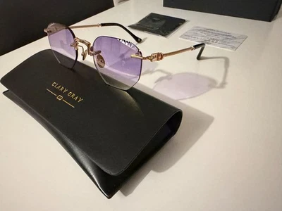 Clary Gray lunettes de soleil luxe berliner 18K tinte violet - Photo 1/4