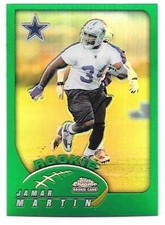 JAMAR MARTIN ROOKIE REFRACTOR 2002 TOPPS CHROME 212 DALLAS COWBOYS
