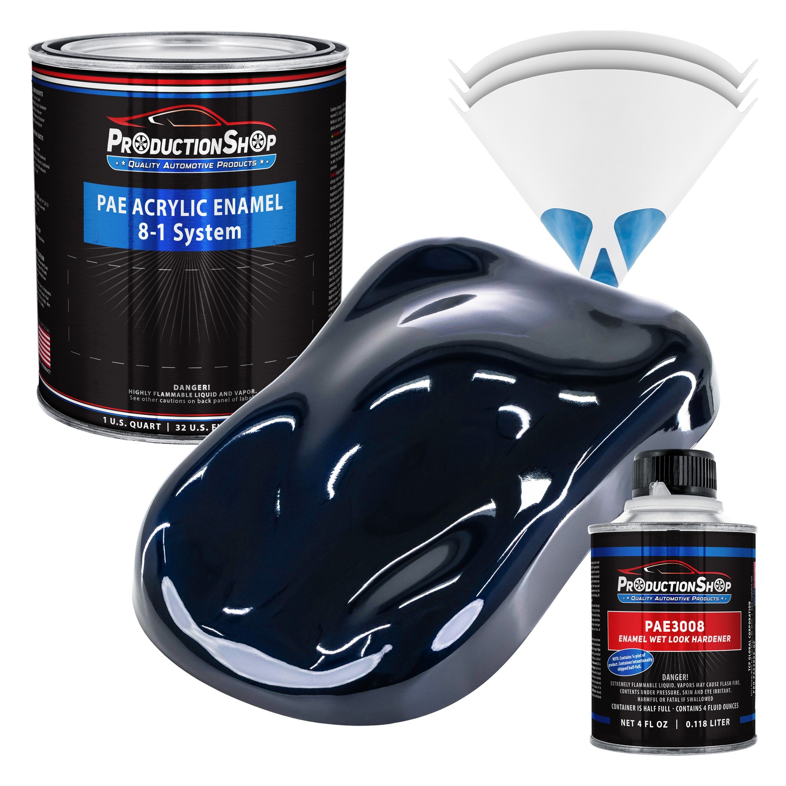 High Gloss Midnight Blue Pearl Acrylic Enamel Quart Paint Kit by ProductionShop