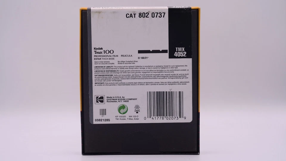 Kodak Professional Tmax 100 4x5 Film Expired Sealed - Image 2 of 3