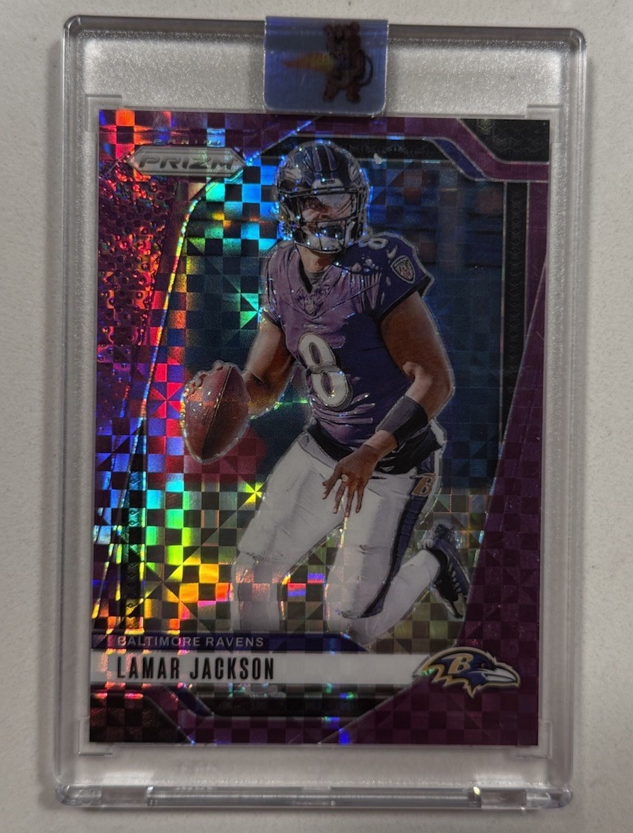 2024 Panini Prizm Football Lamar Jackson Purple Power /49 #19
