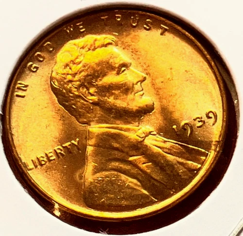 1939-P Lincoln Wheat Cent Penny GEM RED BU From an Original Bank Roll