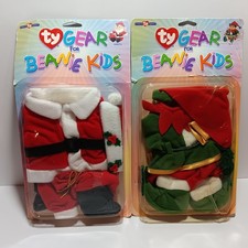 TY GEAR for Beanie Kids Lot Of 2 Santa  Elf NEW