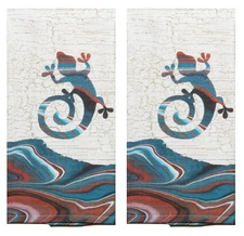 New Set of 2 Kay Dee Designs Southwest Vistas Gecko Dual Purpose Terry Towels