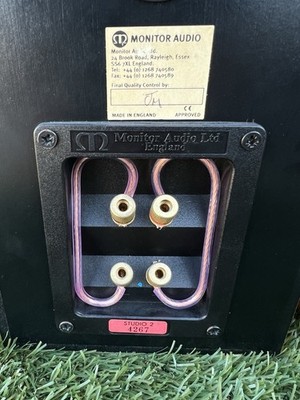 Monitor Audio Studio 2 Speakers, Tested & Working, MISSING GRILLS
