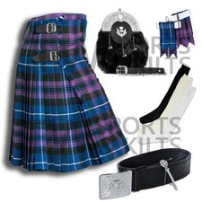 Scottish Men's Outfit Pride Of Scotland Kilt Set - 09 Pieces Kilt Accessories