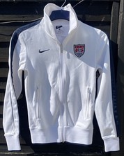 Vintage Women’s 2012-13 USA Nike N98 Football White Full Zip Track Jacket Small