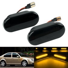2x Schwarz LED Seitenblinker Blinkleuchte für VW Golf III MK3 IV MK4 Bora Jetta