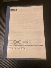 Yamaha DX21 Synthesizer Owner's Manual in Protective Binder