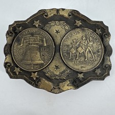 Vintage 1976 Bicentennial Commemorative Belt Buckle Lewis Buckles Chicago