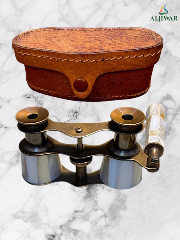 Nautical Brass Antique Telescope Spyglass Marine Pirate With Leather Case Gift - Image 3 of 4