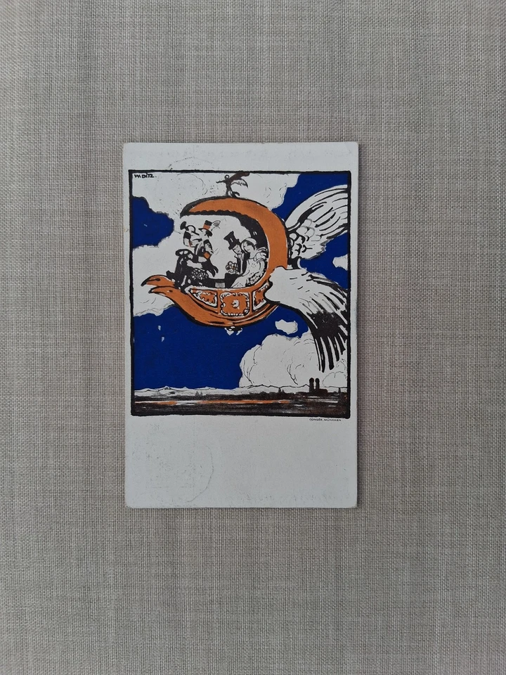 Luftpost, Flugpostkarte der Flugpost München auf Bayern GA, Pionierflugpost 1912 - Bild 2 von 2