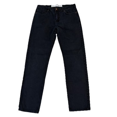 Barbell Apparel Straight Fit Jeans Mens 32x31 Black Dark Wash Stretch USA