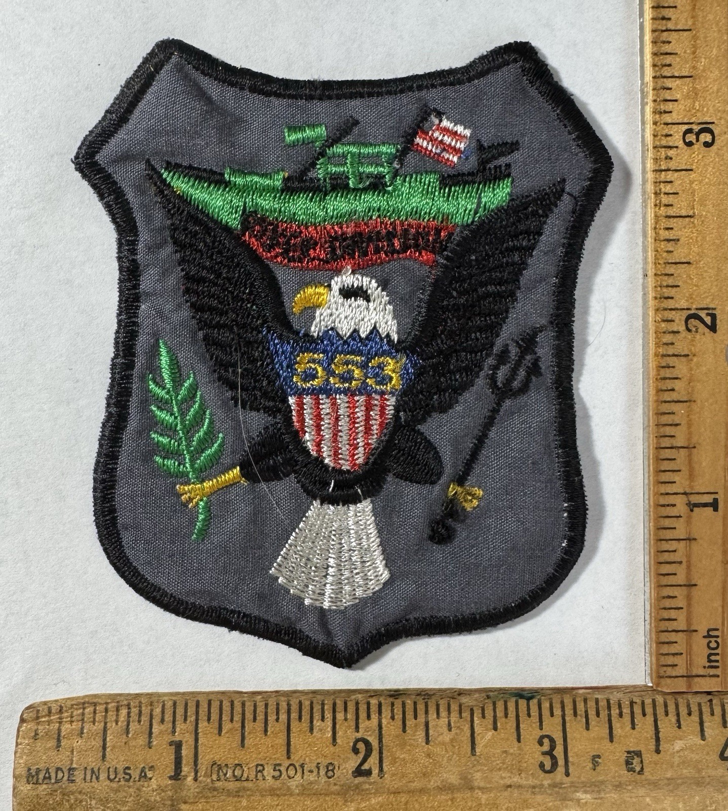 Vintage US Navy Patch River Division Patrol Section 553 Vietnam War Era PBR USN