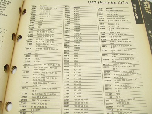 TRW X-4025 Constant Velocity CV Shaft Catalog - Domestic & Import 1992, 39 Pages - Picture 5 of 9