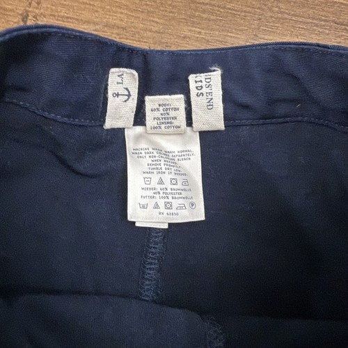 LANDS END Classic Navy School Uniform Top of Knee Chino Skort Girls 7 Adj Waist - Picture 3 of 5