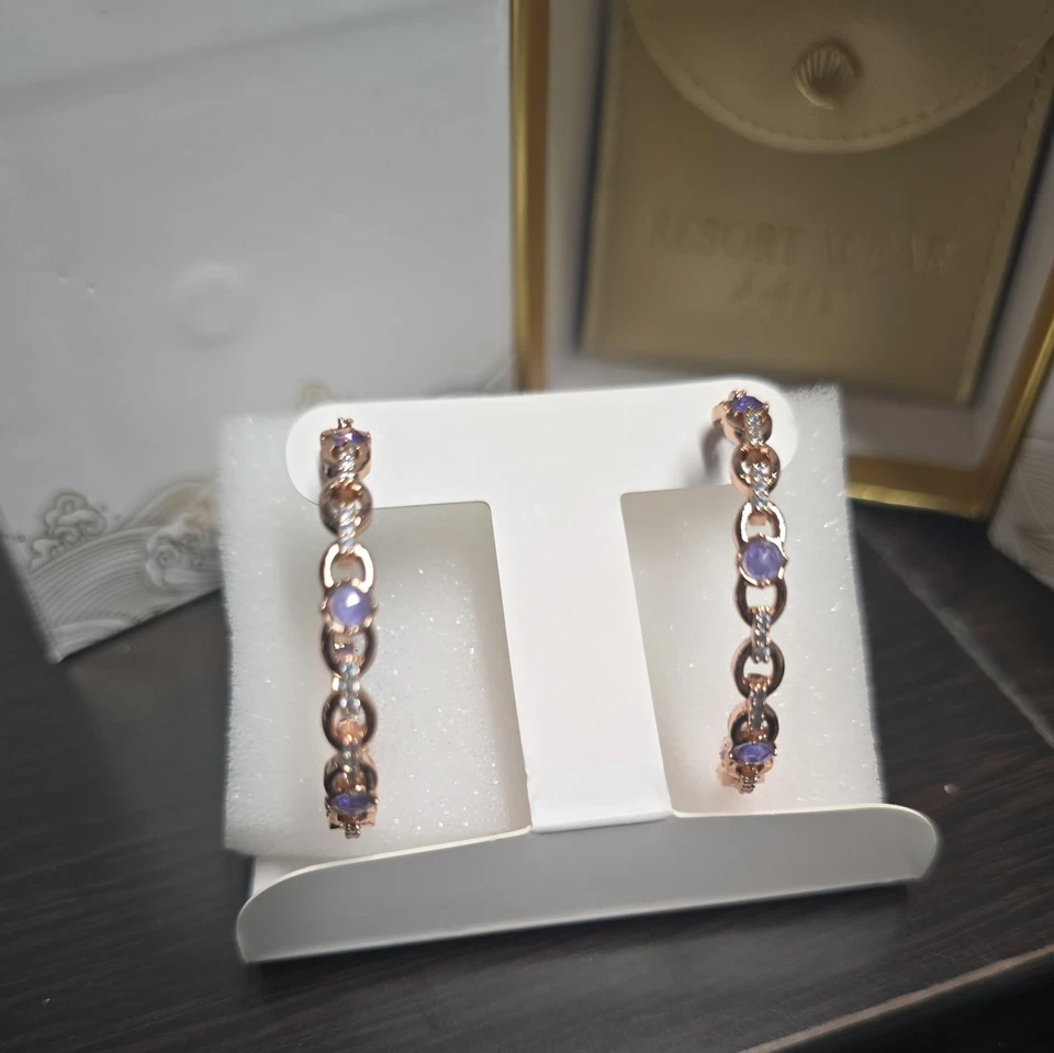 Pendientes Bomb Party Resort Wear Perfect Pastel Moments ER16795 azul sobre dorado Foto 2 de 4