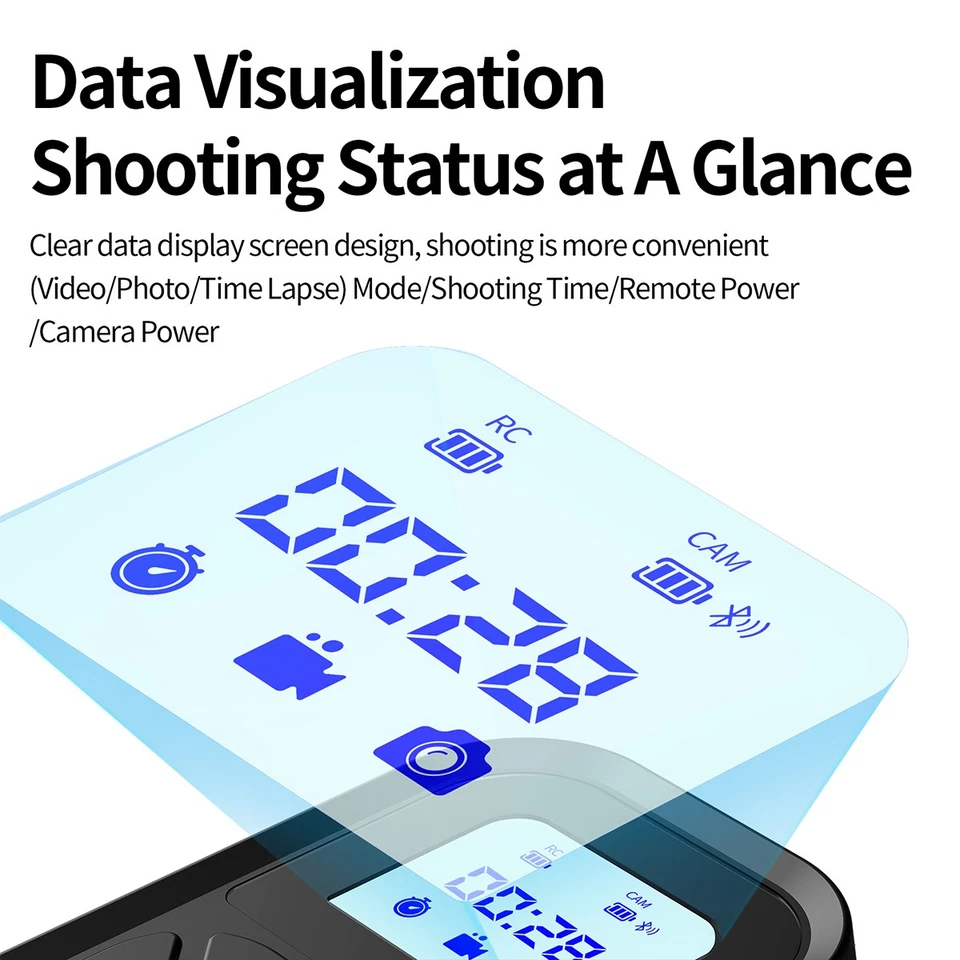 Mando a distancia 80M para GoPro Hero 8-12 y MAX, batería 10H, control de 5 dispositivos, correa de muñeca Foto 3 de 4