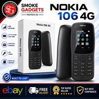 Nokia 106 4G - Black (Unlocked) Mobile Phone button phone burner phone