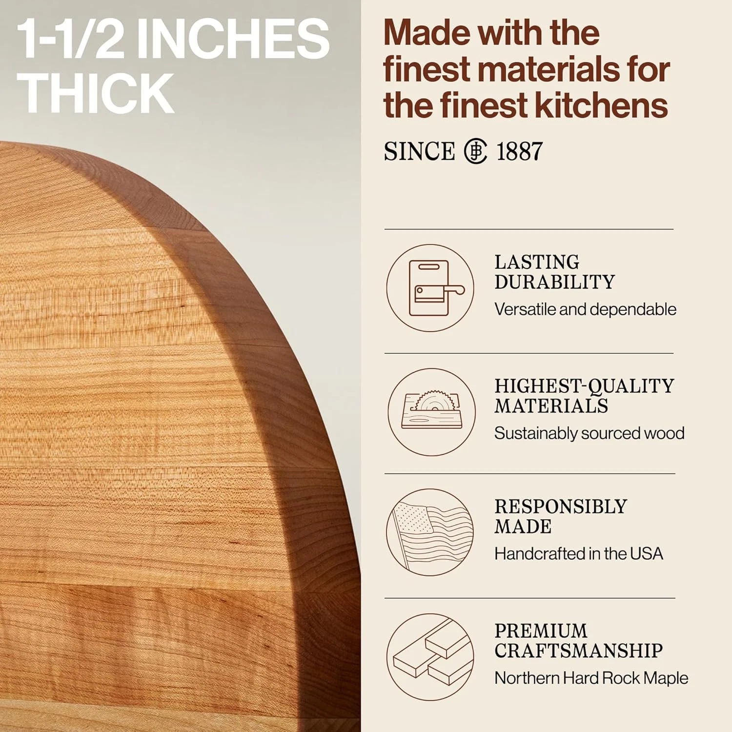 John Boos RA-Board Series Maple Cutting Board - Thumbnail 3