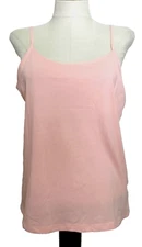 TIME AND TRU PINK CORAL ADJUSTABLE STRAP STRETCH KNIT CAMI/TANK Sz XL *