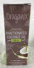 Organix Fractionated Coconut Oil 16oz Essential Oil Combo Pack with Pump Bottle