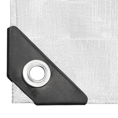 Bâche De Couverture étanche Protection En PE Avec Oeillets 6x8 M 260g M Blanc