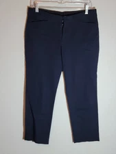 jcp capri pants womens size 30x24 skinny flat front stretch mid rise dark black