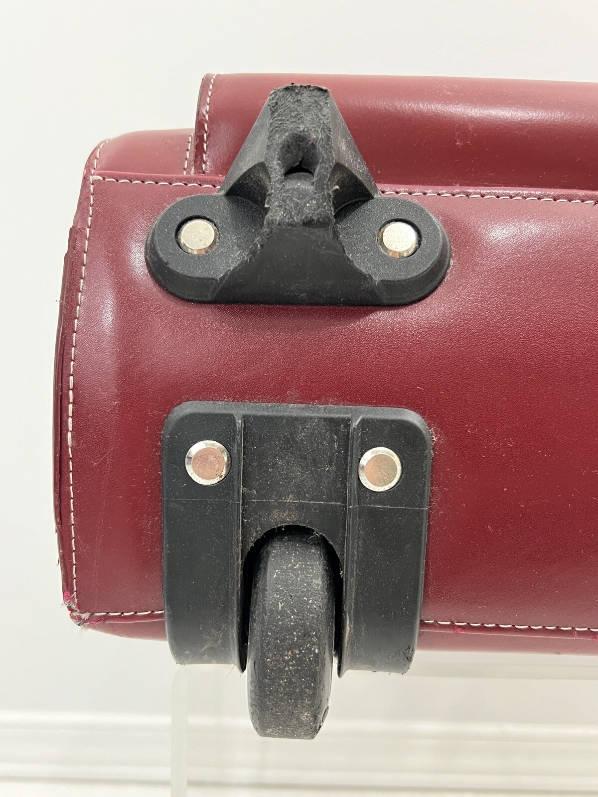 McKlein EDGEBROOK 15" Leather Wheeled Ladies Laptop Briefcase Red