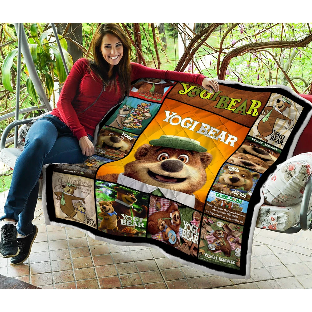 Yogi Bear Blanket, Yogi Bear Funny Quilt Blanket Soft and Cozy Luxury