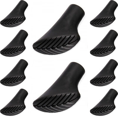 10x Nordic Walking Pads Gummipads Gummipuffer Ersatzfüße Puffer Asphalt schwarz