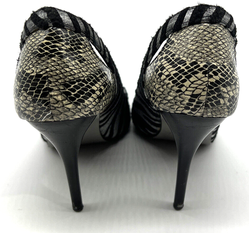 Anne Michelle Fly 68 Womens Size 8 Zebra Snake Print Pointed Toe Stiletto Heels - Picture 5 of 7