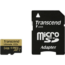 Transcend 64GB Ultimate 633X UHS-I microSDXC Memory Card (Class 10) TS64GUSDU3