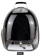 Pet Portable Carrier Backpack Capsule Travel Dog Cat Bag Transparent US - Black