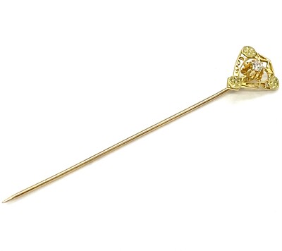 小物 50's style locket tie pin Vintage Sterling Silver Pin With Attached Locket - Etsy