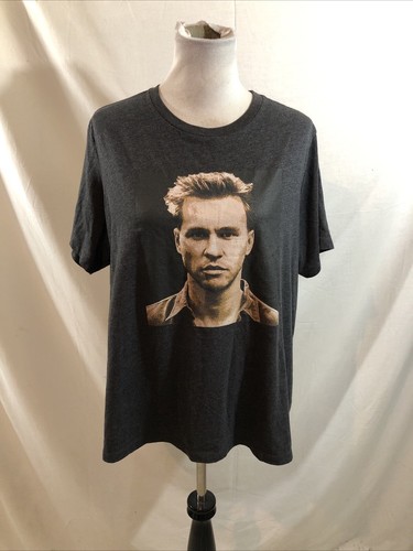 Val Kilmer anthrazitfarbenes kurzärmliges T-Damen 2XL, Brustumfang 24”, Länge 25,5”