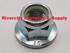 M14-1.5 Nylon Insert Flange  Lock Nuts 14mm x 1.5 Flanged Stop Nut M14x1.5 ZN